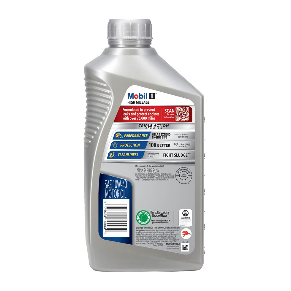 Thumbnail: Mobil 1 High Mileage Full Synthetic Motor Oil 10W-40, 1 Quart