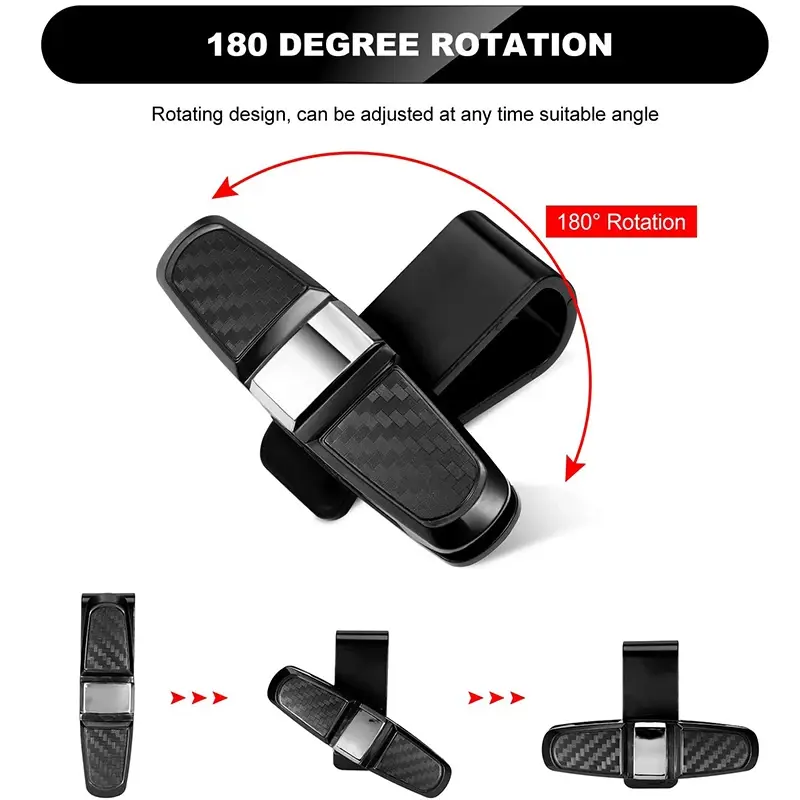 Thumbnail: 1/2Pcs Universal Auto Sun Visor Glasses Fastener Clip Holder Sunglasses Eyeglass