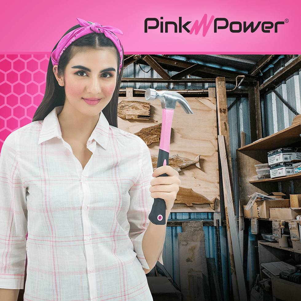 Thumbnail: Pink Power 16oz Pink Hammer – Small Hammer for Women – Mini Claw Hammer