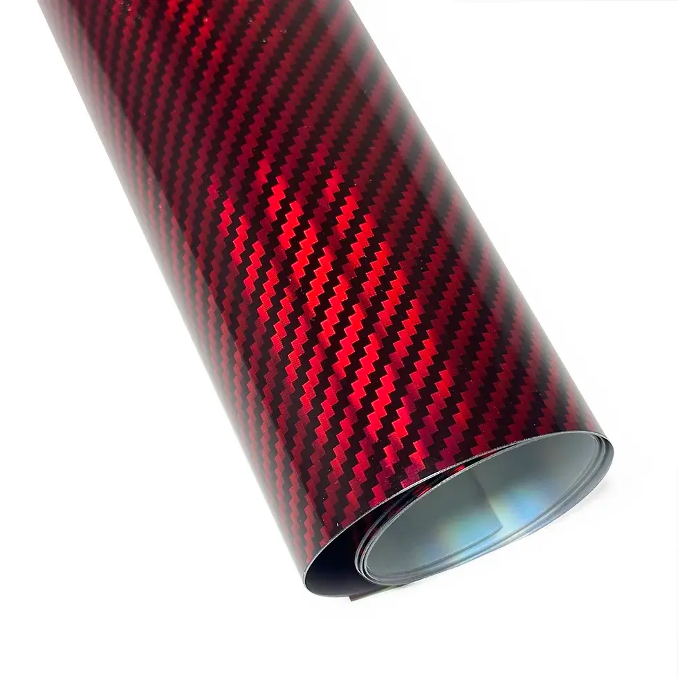 Thumbnail: High Gloss Laser Red Carbon Fiber Vinyl Film Motorcycle Body Stickers Rainbow Ca