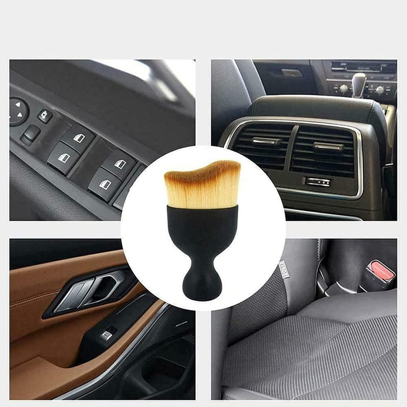 Thumbnail: 2 Pcs Car Interior Dust Sweeping Soft Brush Car Washing Tool Keyboard Gap Car Du