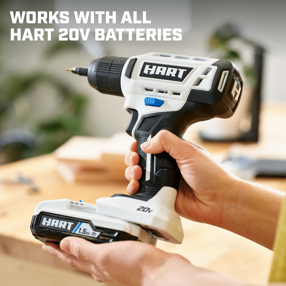 Thumbnail: HART 20-Volt 3/8” Drill/Driver Kit, Generation 2, (1) 1.5Ah Lithium-Ion Bat..