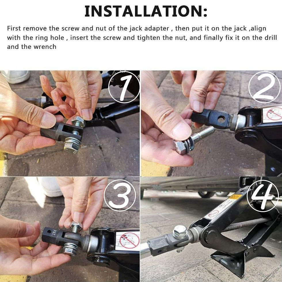 Thumbnail: Use with 1/2 Inch Drive or Impact Car Jacks Lifting Equipment Scissor Jack Adapt