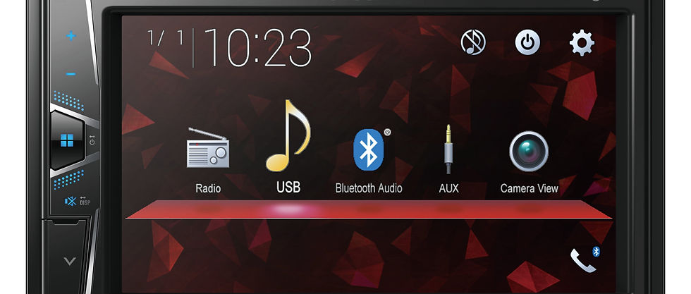 Thumbnail: Pioneer DMH-100BT Double Din 6.2" Touchscreen Bluetooth Car Stereo, Android..