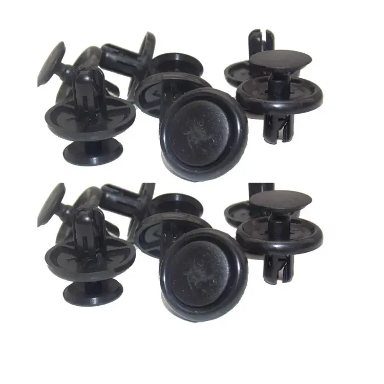 Thumbnail: 50Pcs/100pcs Diameter 7mm Black Plastic Auto Fasteners Rivets Clips Vehicle Car