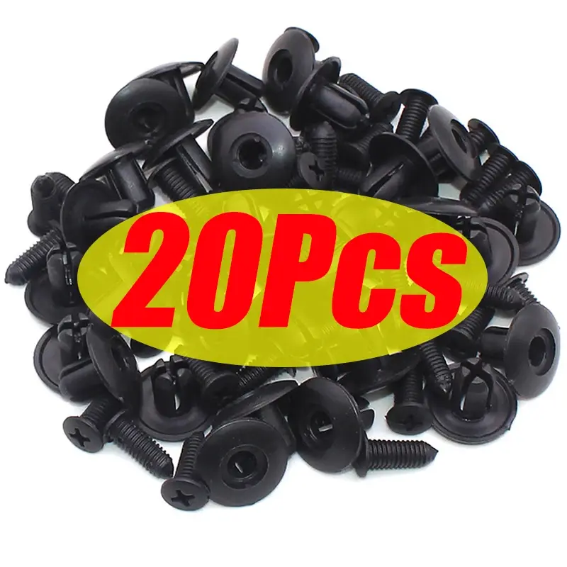 Thumbnail: 100/50/10Pcs Car 8mm Hole Plastic Rivets Fastener Clip Car Bumper Fender Auto Bl