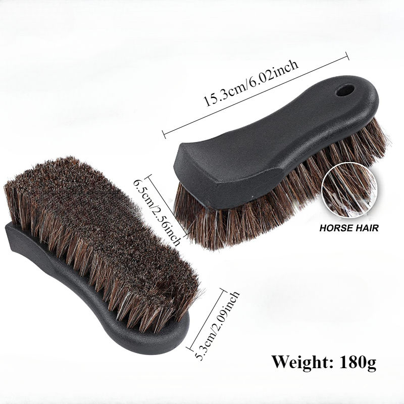 Thumbnail: Horsehair Leather Cleaning Brush Genuine Horsehair Detailing Brush Car Interior