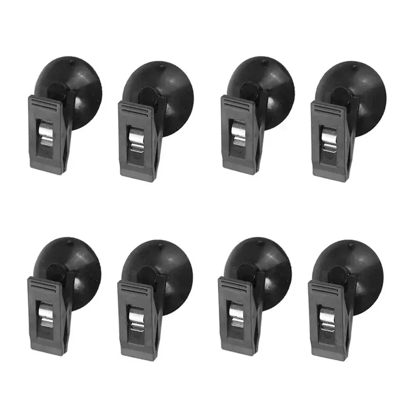 Thumbnail: 8PCS Car Interior Window Clip Mount Black Suction Cap Clip Plastic Sucker Remova