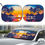 Thumbnail: Auto Drive Super Jumbo Tropical Twist Sunshade For Large Windshield 2 Count..