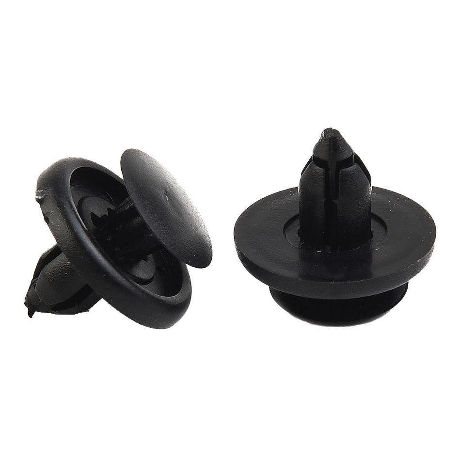 Thumbnail: 30Pcs Auto Fasteners Rivets Clips 7mm Dia Hole Black Plastic Rivet Fastener Clip