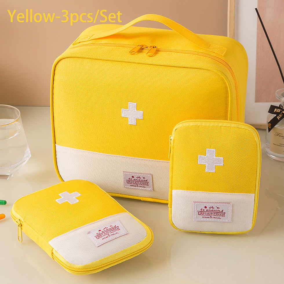 Thumbnail: 3PCS Portable First Aid Storage Bags – Travel Medicine Organizer, Large Capacity