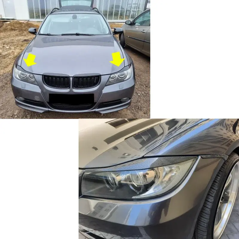 Thumbnail: For BMW Accessories 3 Series E90 E91 320i 330i Headlight Eyebrows Eyelid 2005 20
