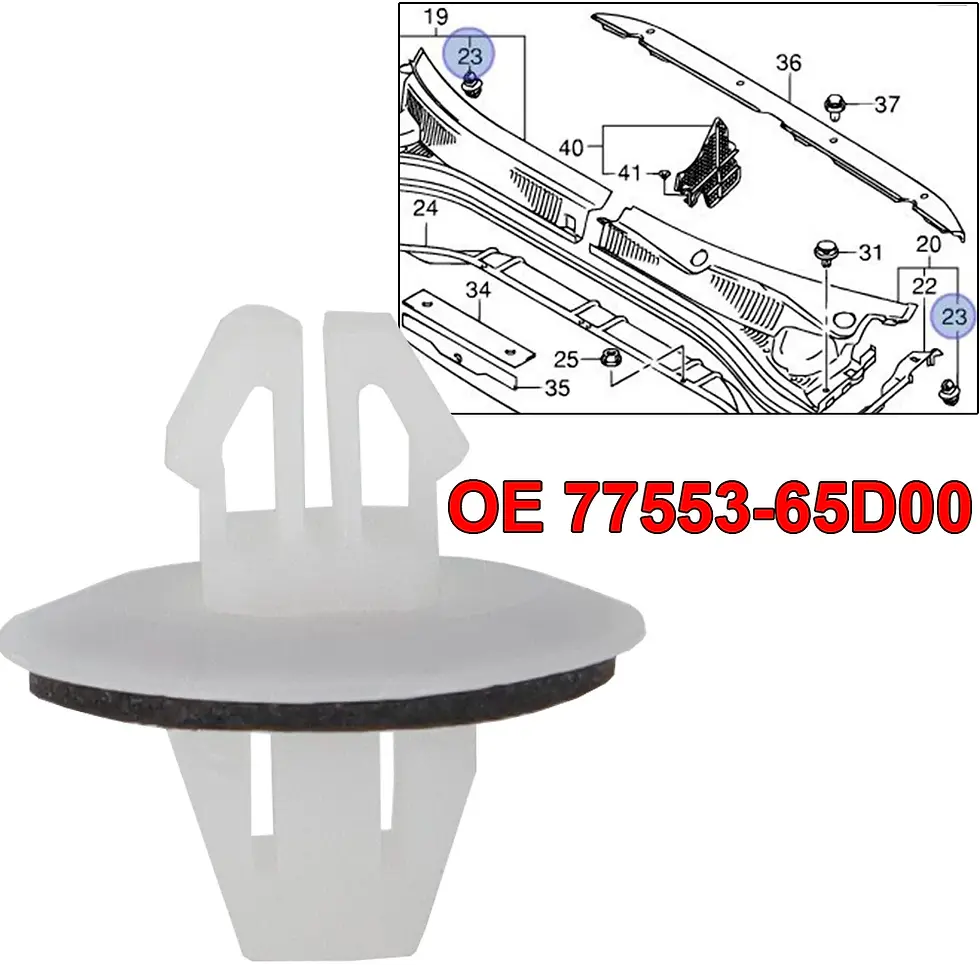 Thumbnail: 100 PCS/SET Car Mounting Moulding Holder Trim Clips For Suzuki Jimmy Vitara SX4