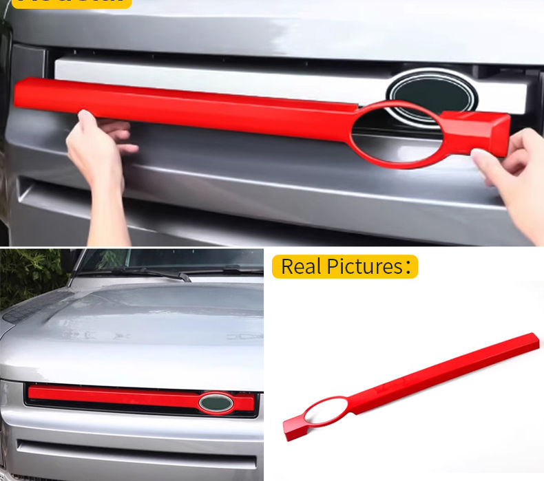 Thumbnail: 1Pcs ABS Car Front Grille Cover Decorative Trim Strips For Land Rover Defender 9
