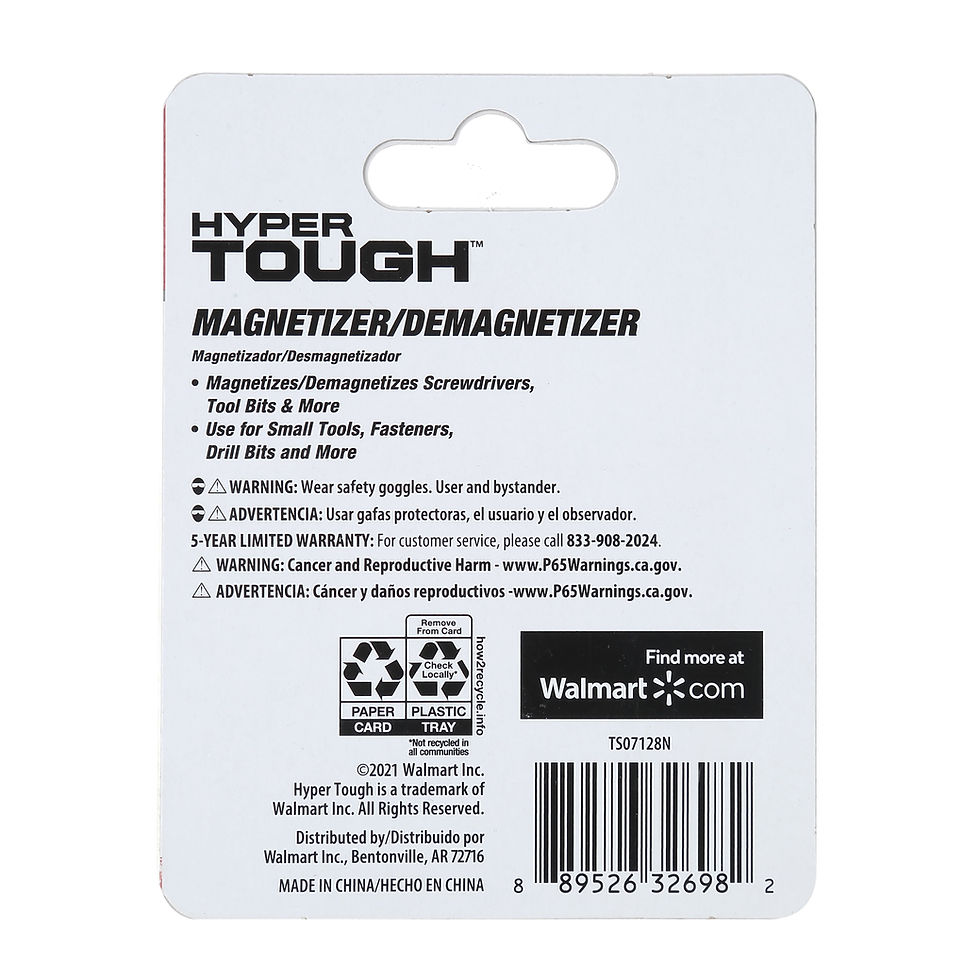 Thumbnail: Hyper Tough Screwdriver Bits Magnetizer and De-magnetizer TS07128N