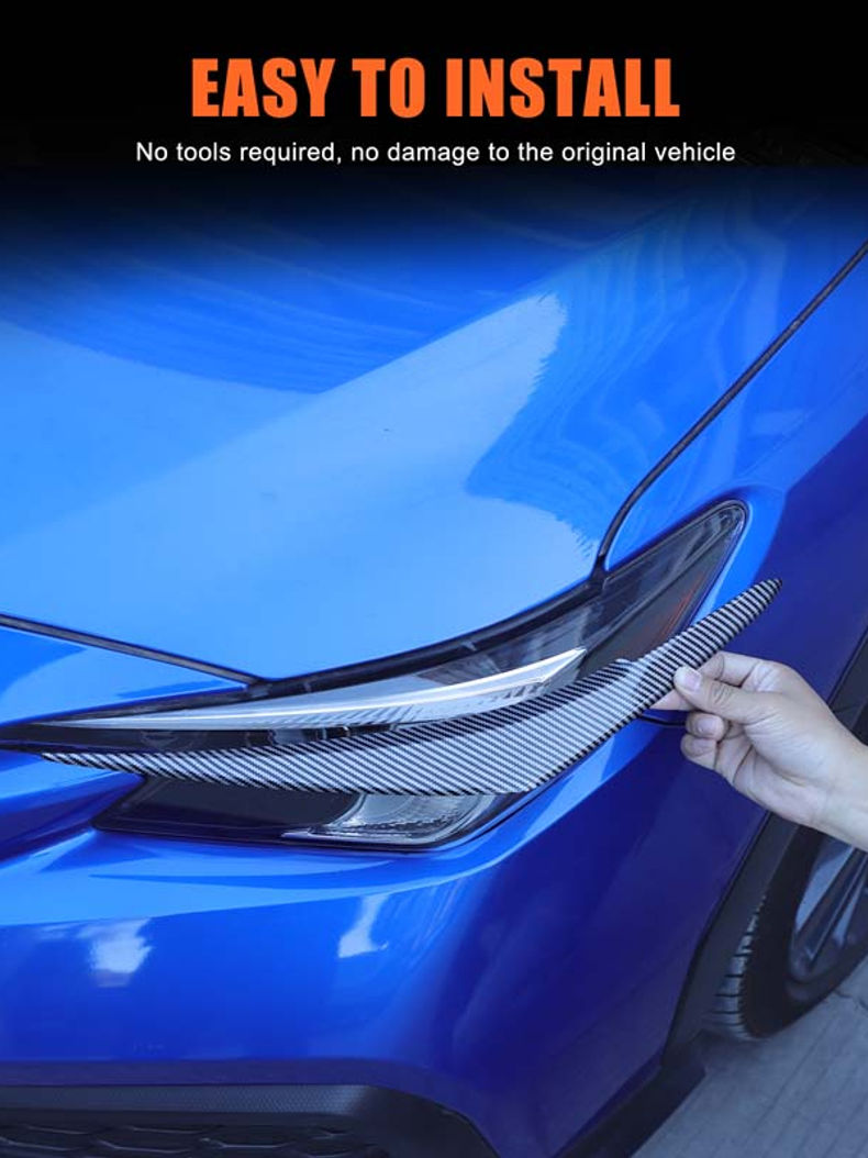 Thumbnail: For Subaru WRX 2022-2025 ABS Car Front Headlight Eyebrow Trim Strips Cover Decor