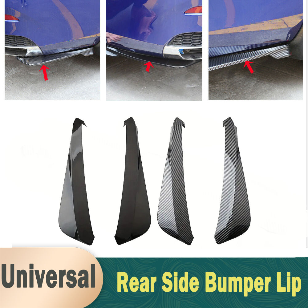 Wind Knife Style Car Rear Side Bumper Strip Lip Universal Rear Spoiler Splitter