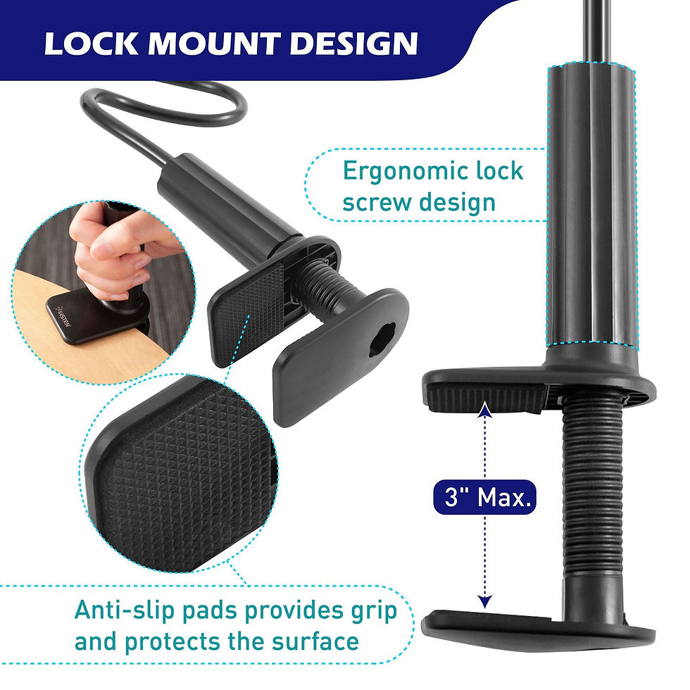 Thumbnail: Gooseneck Phone Clip Mount Holder Clamp Stand for Bed Desk Adjustable Flexi..