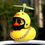 Thumbnail: Car Cute Little Yellow Duck With Helmet Propeller Wind-breaking Duck Auto Interi