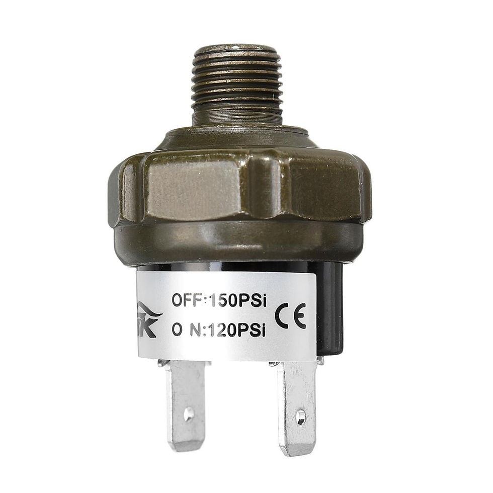 Thumbnail: 70-100/120-150PSI Air Compressor Pressure Switch 1/8" NPT 12V/24V For Train Horn