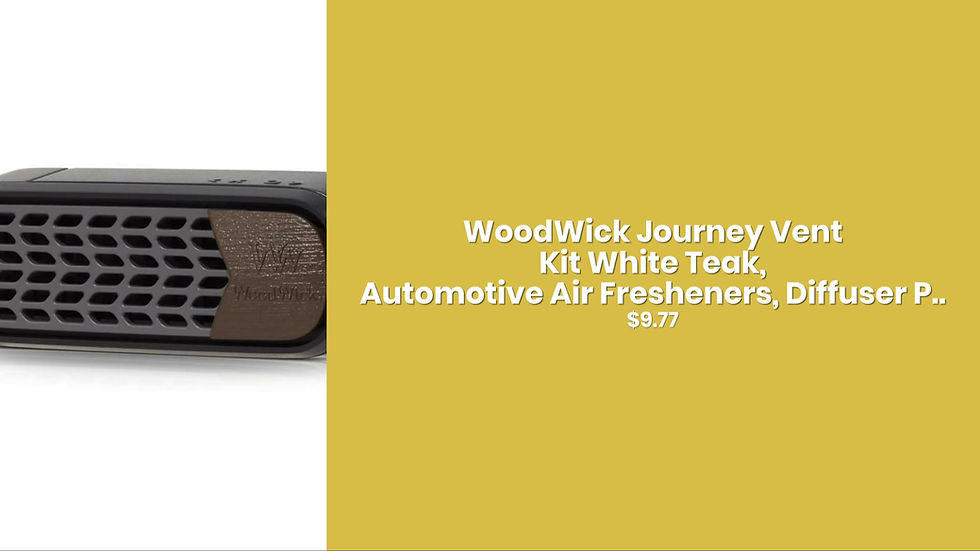 Thumbnail: WoodWick Journey Vent Kit White Teak, Automotive Air Fresheners, Diffuser P..