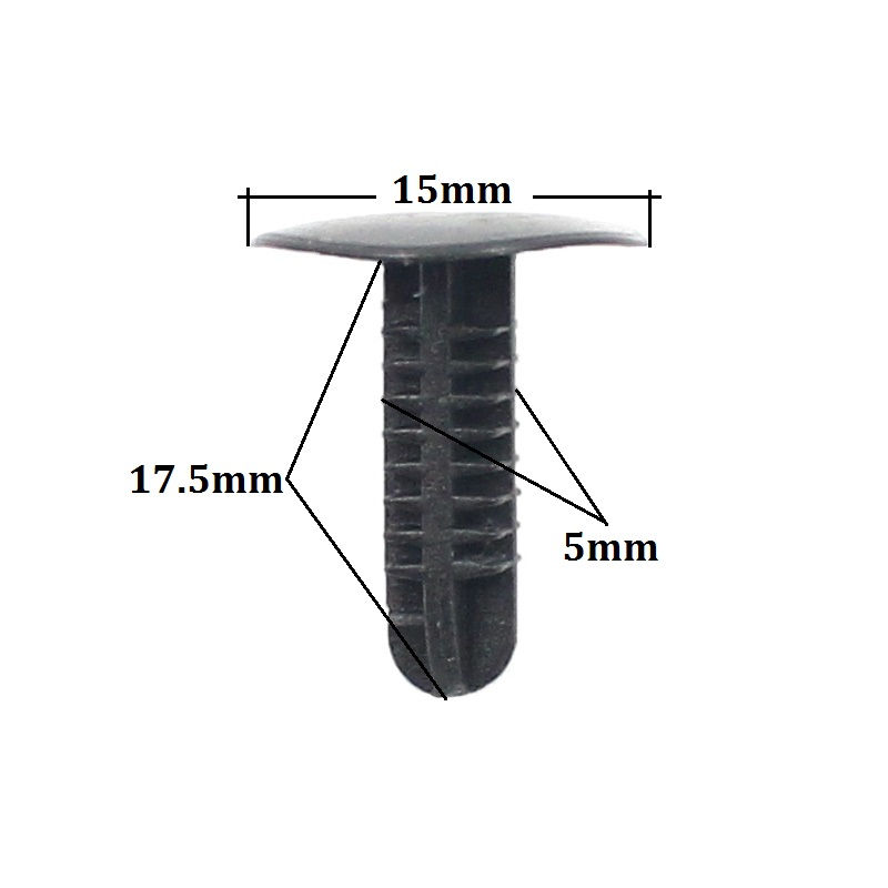 Thumbnail: Universal 40PCS Black Plastic Rivet Push in 5mm 6mm 7mm 8mm Car Trunk Roof Trim