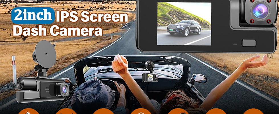 Thumbnail: 3Camera Dash Cam For Car Camera 1080P Video Recorder WIFI Car DVR 2lens Front Re