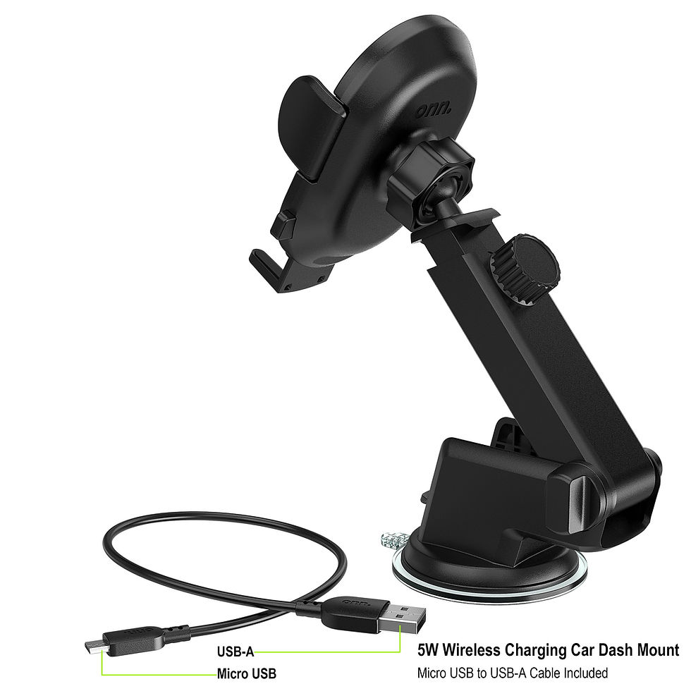 Thumbnail: onn. 5W Wireless Charging Car Mount, Dash & Windshield Universal Car Mount ..