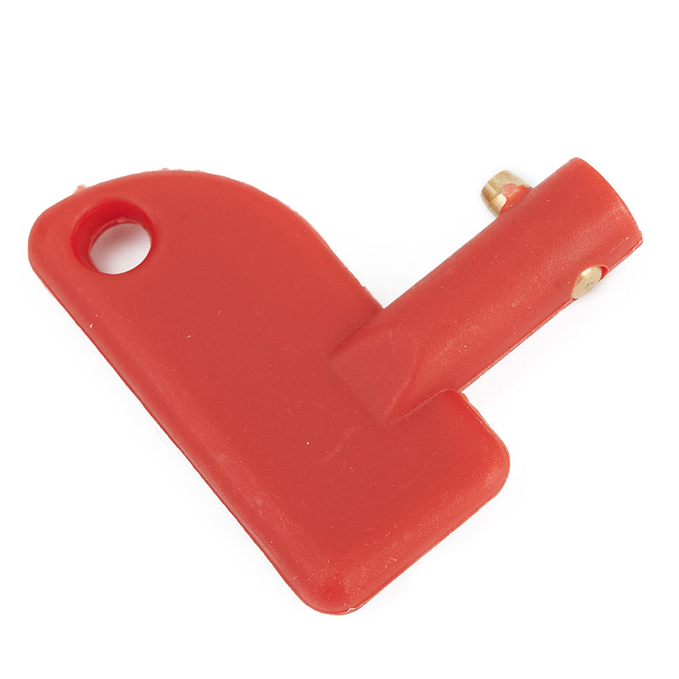 Thumbnail: 2 Pcs Plastic Spare Keys Mini Battery Cut Off Kill Isolator Switch Spare Keys Fo