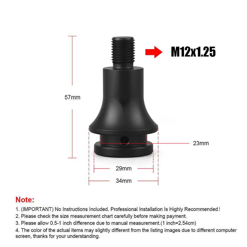 Thumbnail: Universal Car Manual Gear Shift Knob Adapter For M12x1.25 Thread Aluminum Alloy