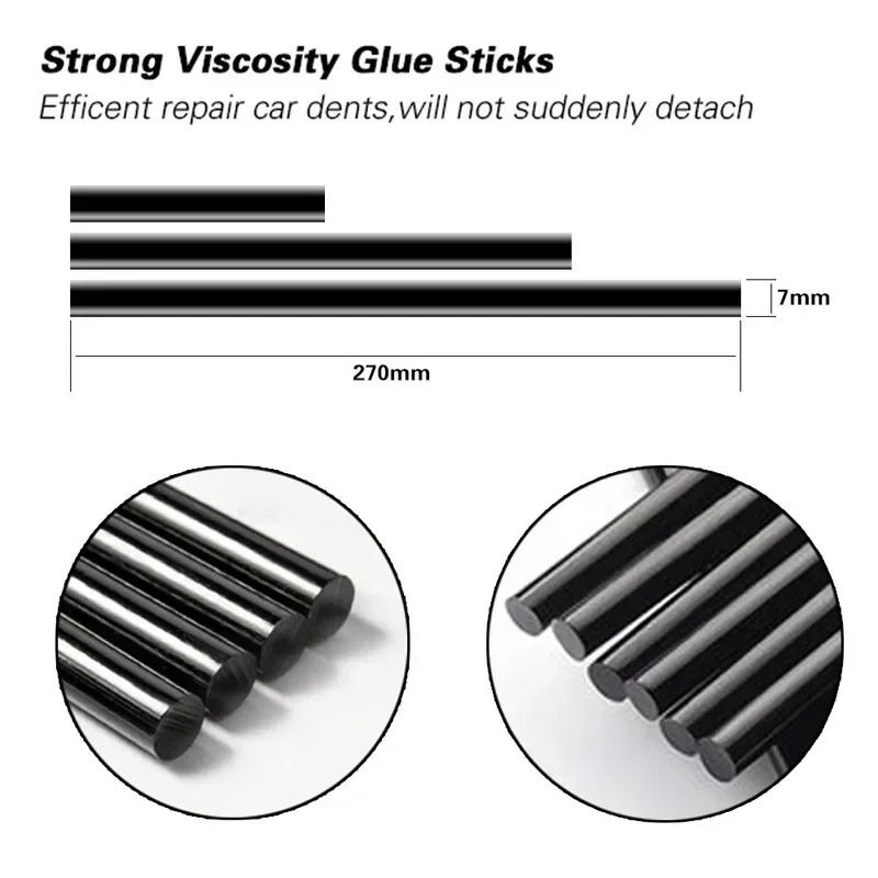 Thumbnail: Car Hot Melt Glue Sticks Body Dent Repair Strong Adhesion Puller Tools Black Hot