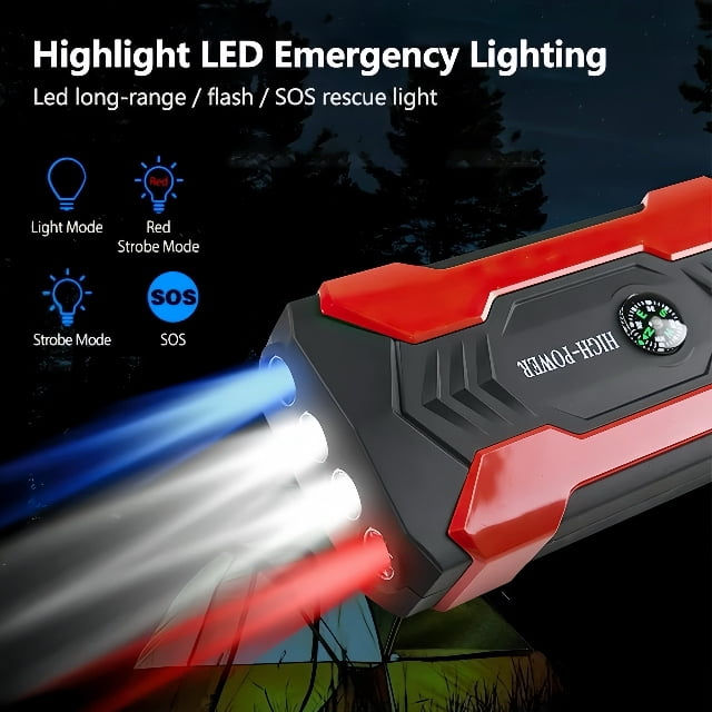 Thumbnail: 8000mAh Car Jump Starter Starting Device Battery Power Bank Jumpstarter Aut..