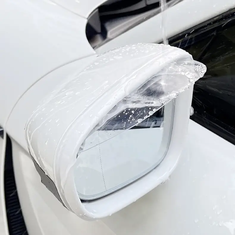 Thumbnail: Transparent 2PCS Car Rearview Mirror Rain Eyebrow Rain Shield Universal Snow Sun
