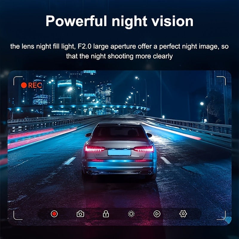 Thumbnail: 2 Camera Dash Cam For Car Camera 1080P Video Recorder Car DVR Front Rear View Ca