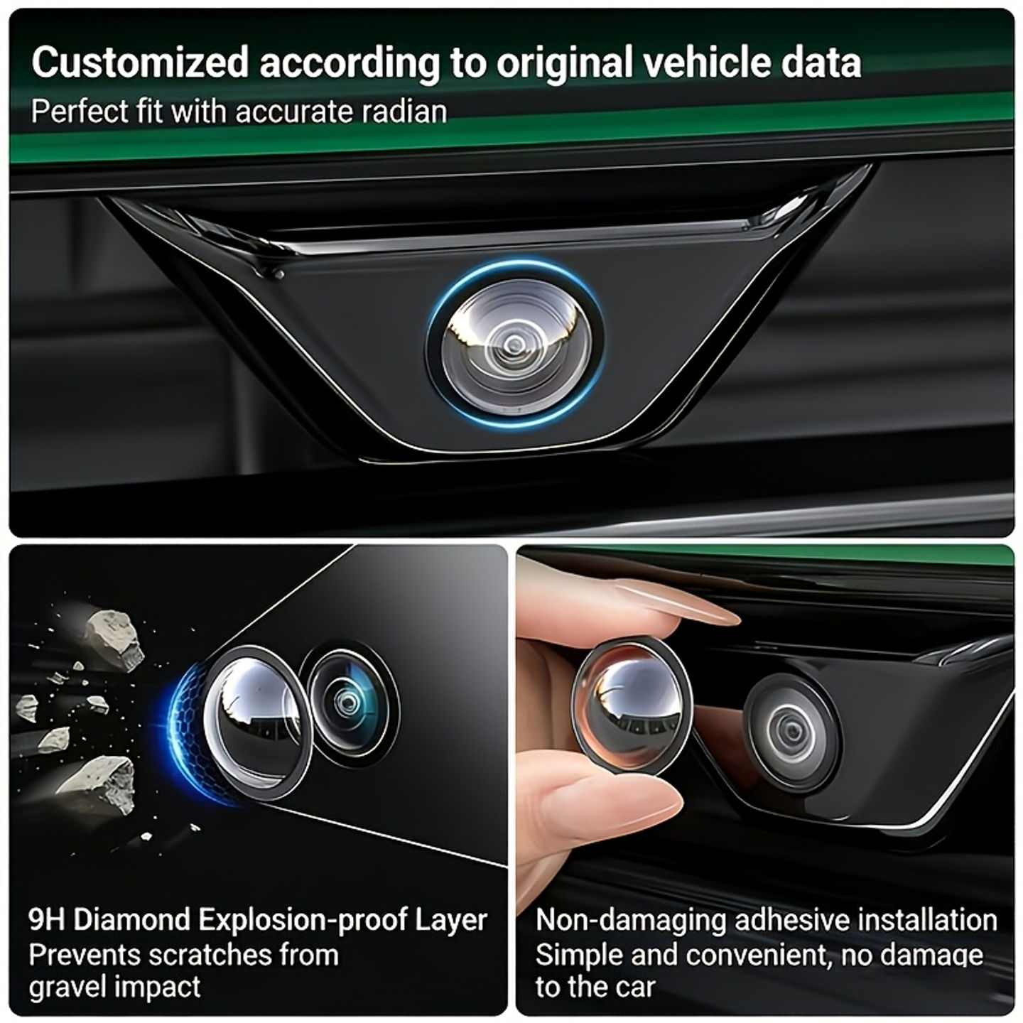 New Car 360° Panoramic Camera Lens Protective Cover Anti-Scratch Dustproof Water