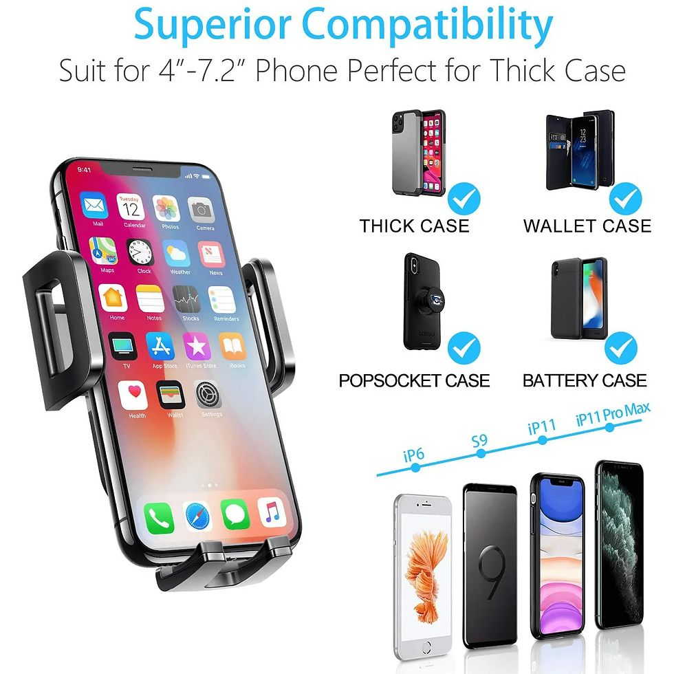 Thumbnail: Pulada Adjustable Cup Holder Car Mount with Flexible Long Neck for iPhone, ..