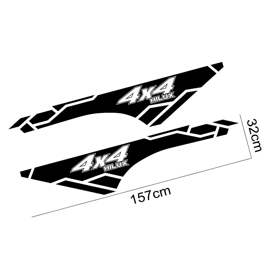 Thumbnail: 2PCS Automobile Trunk Side Vinyl Film Car Sport 4x4 Stickers For Toyota Hilux Re