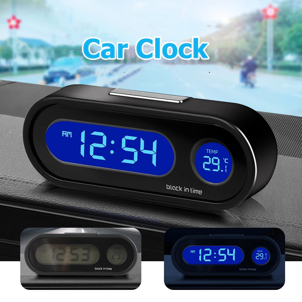 Mini Electronic Car Clock Time Watch Auto Clocks Car Styling Accessories Luminou