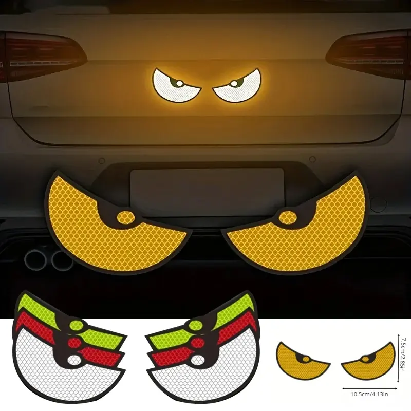 Auto Reflective Stickers Car Stickers Safety Warning Tape Devil Eye Stickers Nig
