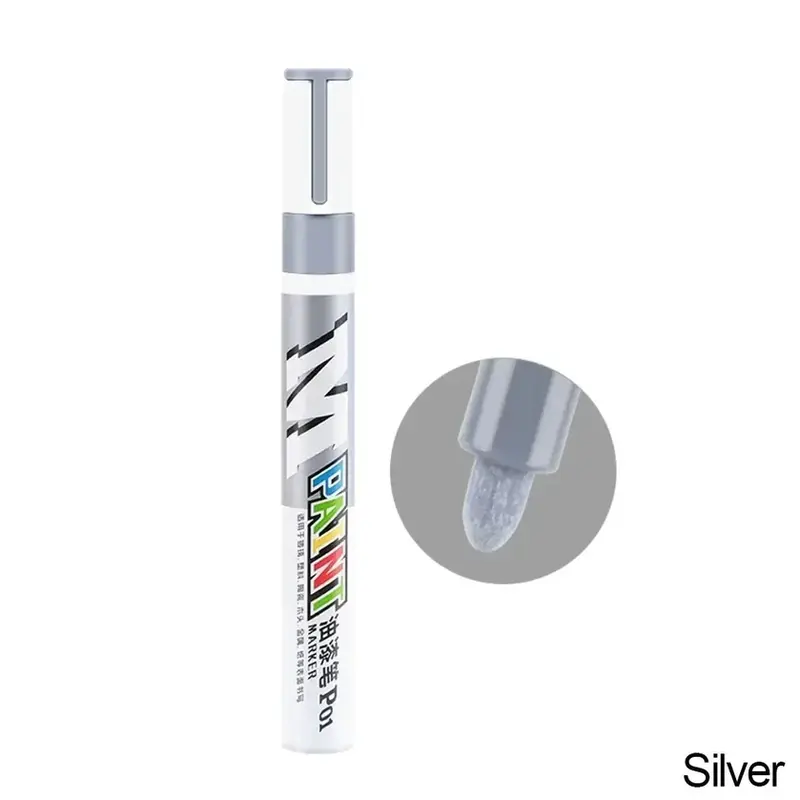 Thumbnail: Car paint scratches repair brush pen waterproof water paint marker pen car tire