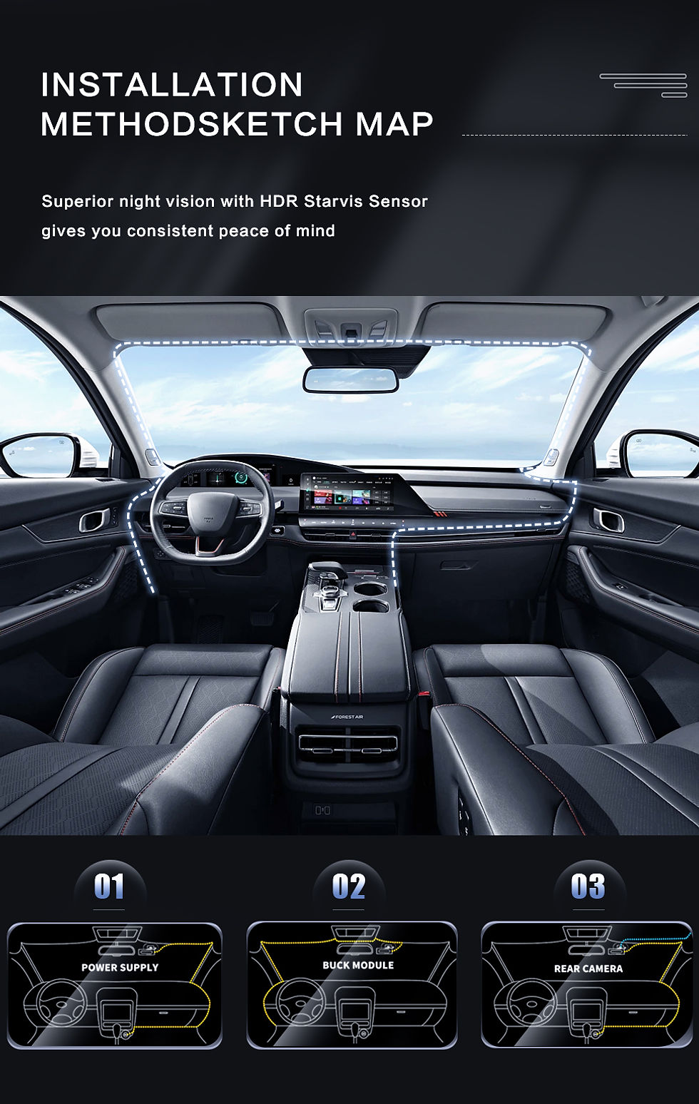 Thumbnail: 1080P Dual camera Dash Cam for cars,Front And Inside,car camera with IR Night Vi