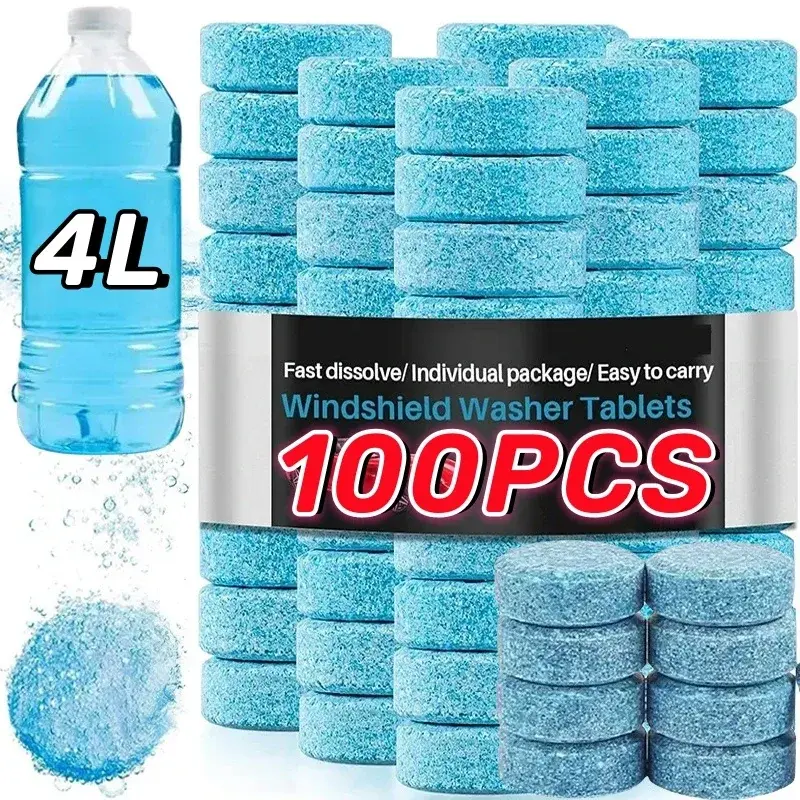 5-100PCS Car Windshield Washer Fluid Concentrated Tablets Solid Effervescent Wip