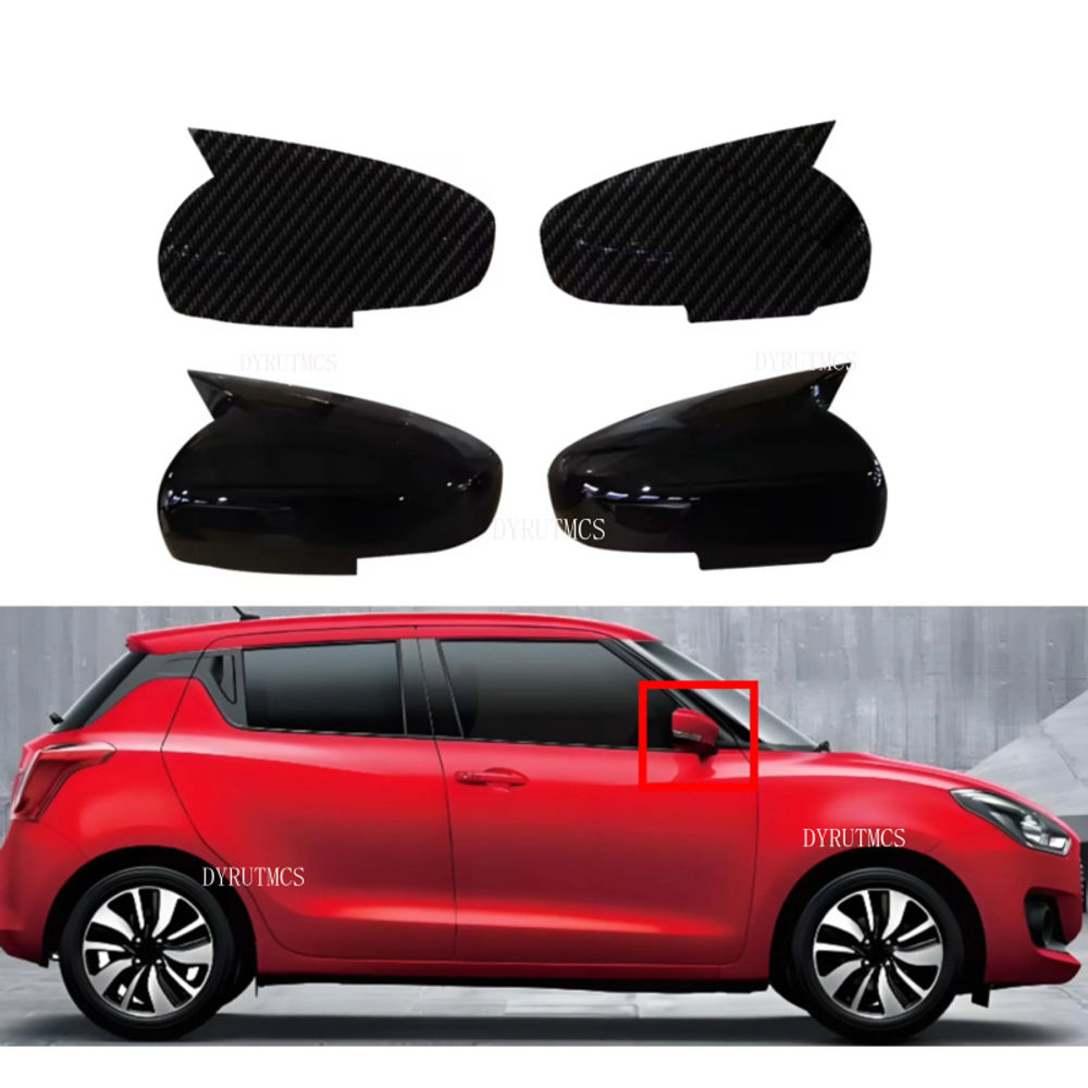 Car Rearview Side Mirror Cover Fit For Suzuki Swift 2018 2019 2020 2021 2022- 20