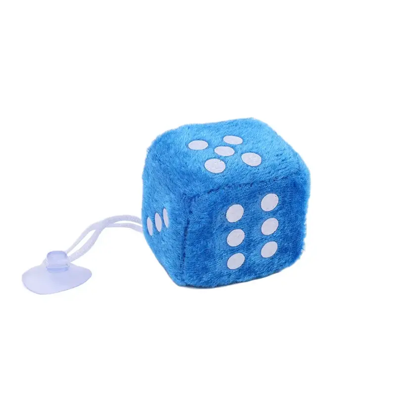 Thumbnail: Car Plush Dice Pendant New Year Dice Velvet Dice Model Auto Rear View Mirror Pen