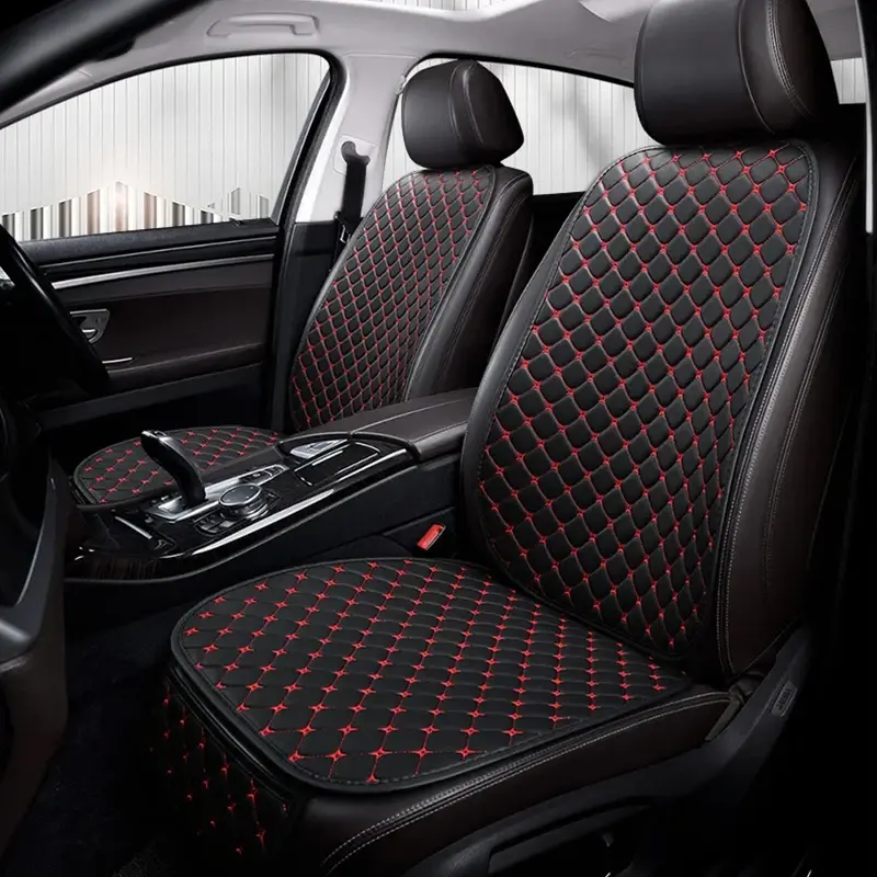 Thumbnail: PU Leather Car Seat Cover Universal Seat Cushion Minimalism Auto Chair Protectiv