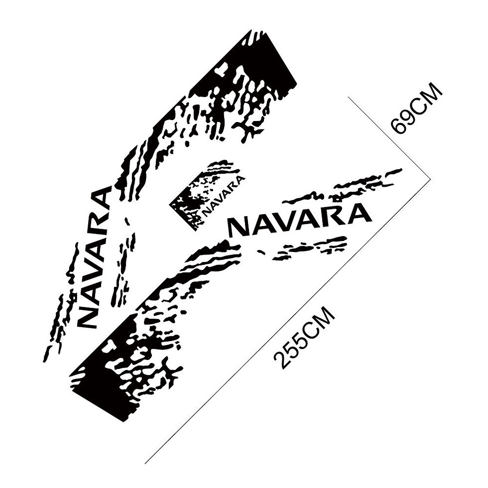 Thumbnail: Pickup Body Side Stickers For Nissan Navara SL ST Truck Graphics Splash Grunge D