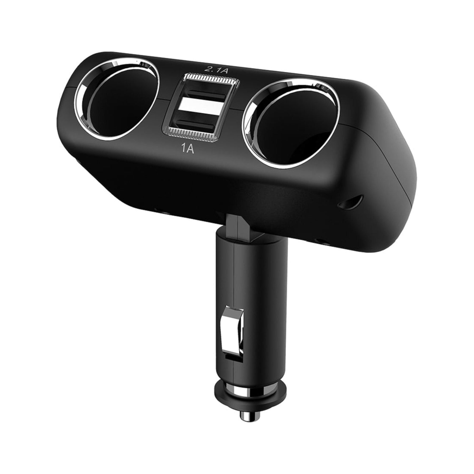 Auto Drive Dual 12V/24V Cigarette Lighter Socket Adapter with Two USB Charg..