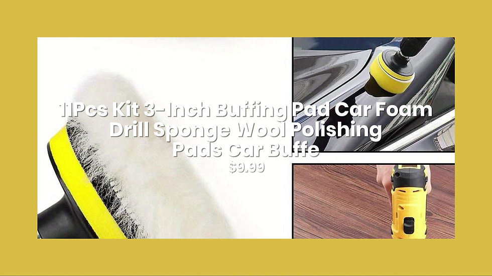 Thumbnail: 11Pcs Kit 3-Inch Buffing Pad Car Foam Drill Sponge Wool Polishing Pads Car Buffe