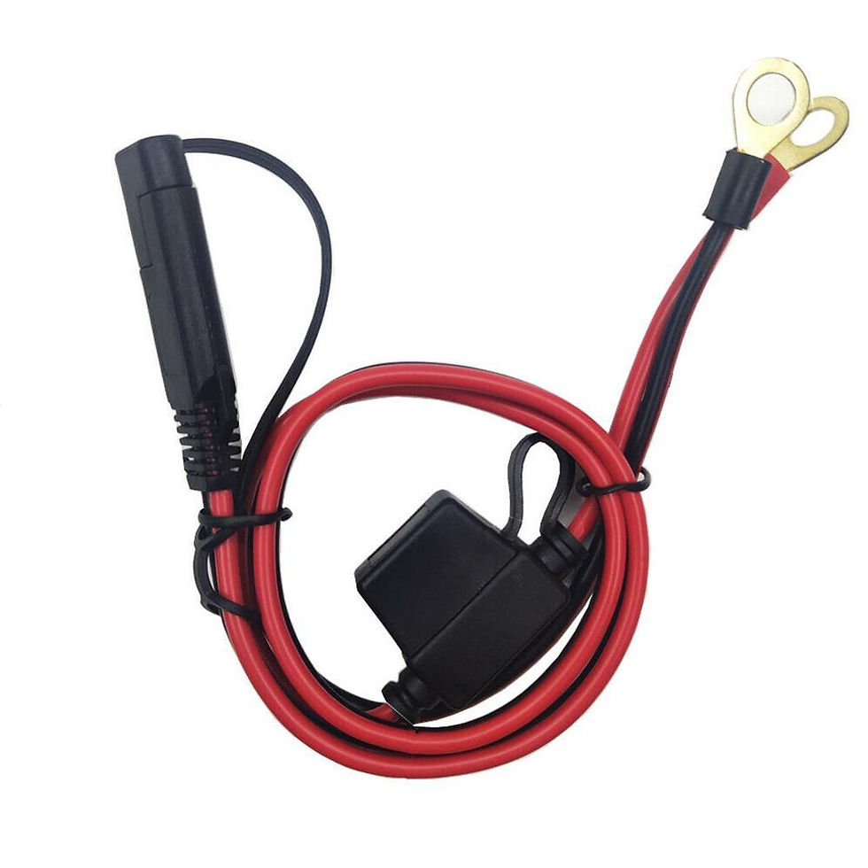 Thumbnail: 16AWG SAE 2 Pin Quick Disconnect To O Terminal Harness Connecters SAE Plug Cable