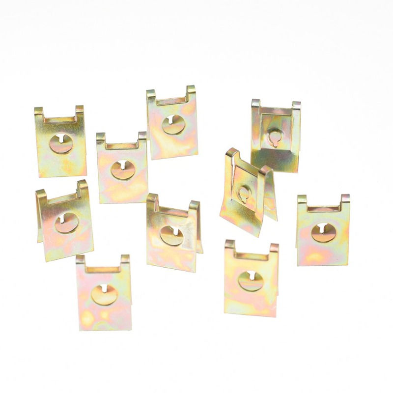 Thumbnail: Metal U-Type Clips for Car Motorcycle Bumper Fender Trim Panel Fastener Leaf Boa